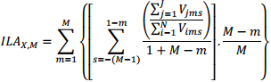 Fórmula para calculo do índice ILA